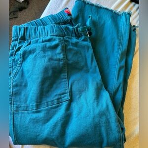 Cropped pants teal
